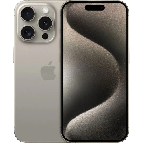 iPhone 15 Pro Přírodní titan zadní a přední strana